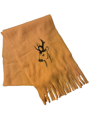 Echarpe polaire brodée tête de chevreuil