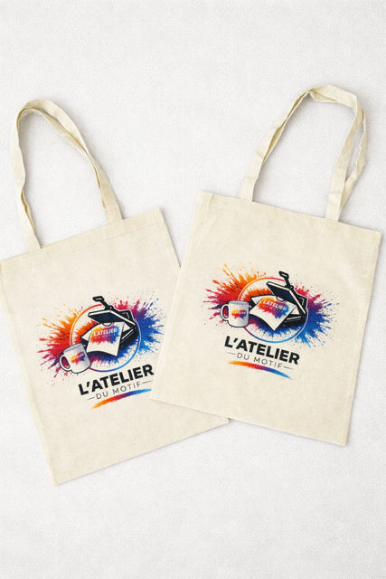 Tote Bag Personnalisé 42x37 cm – Polyester 180 g/m² | Impression Sublimation HD