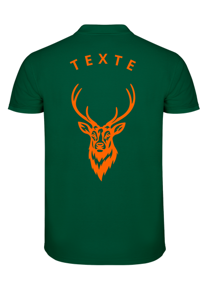 Polo manches courtes flocage Cerf