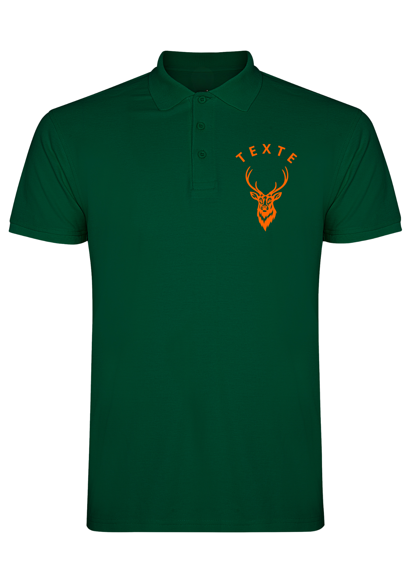 Polo manches courtes flocage Cerf