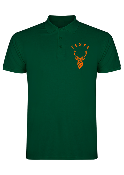 Polo manches courtes flocage Cerf