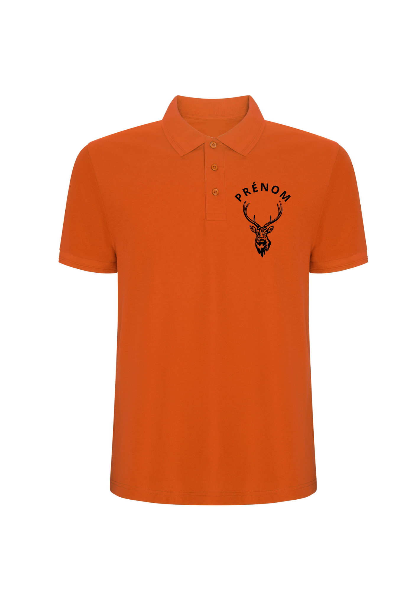 Polo manches courtes flocage Cerf