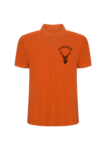 Polo manches courtes flocage Cerf