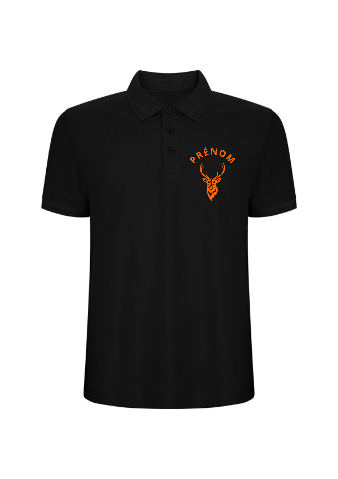 Polo manches courtes flocage Cerf